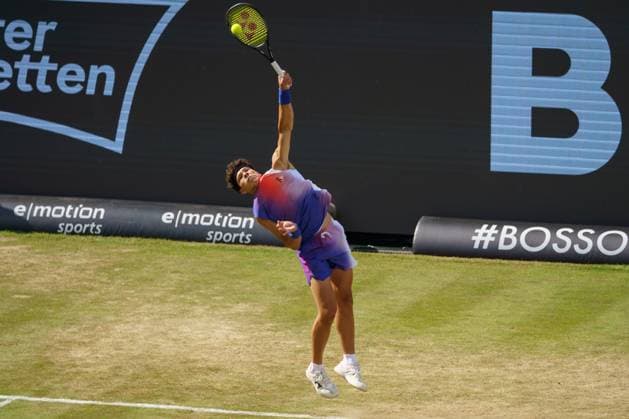 BOSS Open ATP, Tennis Herren 250 2024; Stuttgart, 13.06.2024 Ben Shelton (USA, Vereinigte Staaten von Amerika); BOSS Open 2024, ATP 250, Anlage des TC Weissenhof am 13.06.2024, Stuttgart. Copyright: xBEAUTIFULxSPORTSx Pajonkx
