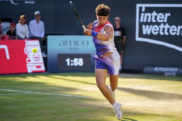 BOSS Open ATP, Tennis Herren 250 2024; Stuttgart, 13.06.2024 Ben Shelton (USA, Vereinigte Staaten von Amerika); BOSS Open 2024, ATP 250, Anlage des TC Weissenhof am 13.06.2024, Stuttgart. Copyright: xBEAUTIFULxSPORTSx Pajonkx
