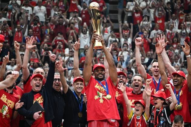 Sport Themen der Woche KW24 Sport Bilder des Tages Db Milano 13 06 2024 - finale play off serie A1 EA7 Emporio Armani Milano-Virtus Segafredo Bologna foto Daniele Buffa Image nella foto: Armani Milano 