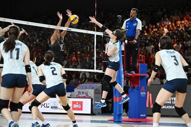 Ayaka Araki (JPN), JUNE 13, 2024 - Volleyball : FIVB Volleyball Nations League 2024 Women s Preliminary Round between Japan 2-3 Canada at West Japan General Exhibition Center, Fukuoka, Japan. Noxthirdxpartyxsales  (256273084)