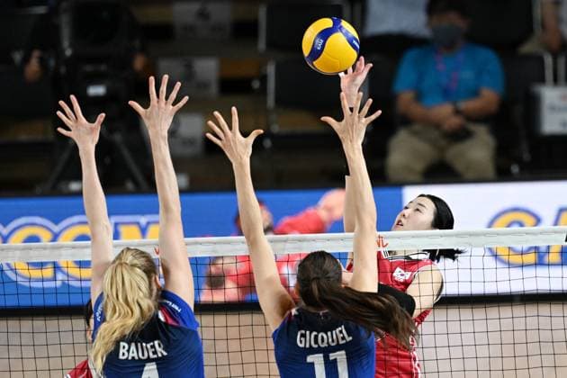 Jiyun Jeong (KOR), JUNE 13, 2024 - Volleyball : FIVB Volleyball Nations League 2024 Women s Preliminary Round between France 2-3 South Korea at West Japan General Exhibition Center, Fukuoka, Japan. Noxthirdxpartyxsales  (256324070)