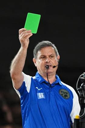 Referee, Green card General view, JUNE 13, 2024 - Volleyball : FIVB Volleyball Nations League 2024 Women s Preliminary Round between France 2-3 South Korea at West Japan General Exhibition Center, Fukuoka, Japan. Noxthirdxpartyxsales  (256324110)
