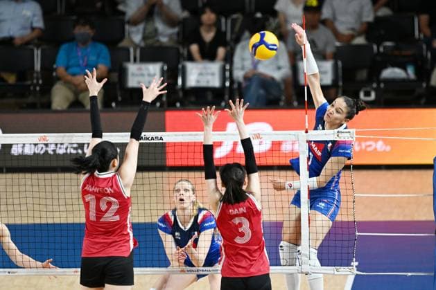 Helena Cazaute (FRA), JUNE 13, 2024 - Volleyball : FIVB Volleyball Nations League 2024 Women s Preliminary Round between France 2-3 South Korea at West Japan General Exhibition Center, Fukuoka, Japan. Noxthirdxpartyxsales  (256324060)