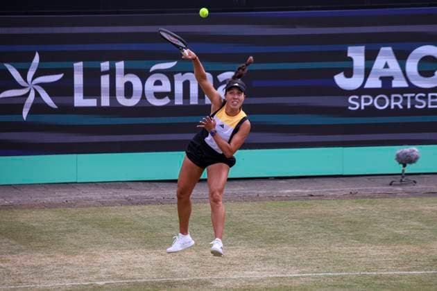 Libema Open Tennis Championship - Day 6 Jessica Pegula of USA in action during the WTA, Tennis Damen tennis game against Aleksandra Krunic of Serbia at the Libema Open Tournament - Rosmalen Grass Court Championships in Den Bosch, the Netherlands on June 13, 2024 Den Bosch Netherlands  Copyright: xNicolasxEconomoux originalFilename:oikonomou-notitle240613_npk6D.jpg