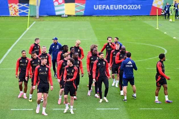 Belgium Media Activities UEFA EURO, EM, Europameisterschaft,Fussball 2024 14 06 2024 FREIBERG AM NECKA, GERMANY - JUNE 14 : players of Belgium during a training session of the Belgian Red Devils at the UEFA Euro 2024 European Football Championship tournament on June 14, 2024 in Freiberg am Necka, Germany, 14 06 2024 Freiberg am Necka Germany  Copyright: xVincentxKalutx