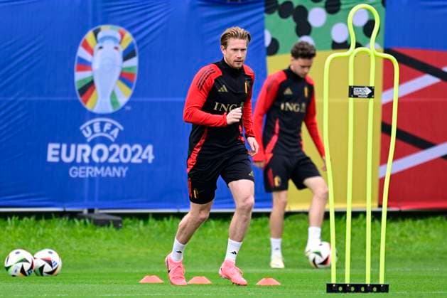 Belgium Media Activities UEFA EURO, EM, Europameisterschaft,Fussball 2024 14 06 2024 FREIBERG AM NECKA, GERMANY - JUNE 14 : De Bruyne Kevin forward of Belgium during a training session of the Belgian Red Devils at the UEFA Euro 2024 European Football Championship tournament on June 14, 2024 in Freiberg am Necka, Germany, 14 06 2024 Freiberg am Necka Germany  Copyright: xPeterxDexVoechtx