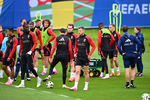 Belgium Media Activities UEFA EURO, EM, Europameisterschaft,Fussball 2024 14 06 2024 FREIBERG AM NECKA, GERMANY - JUNE 14 : Vertonghen Jan defender of Belgium during a training session of the Belgian Red Devils at the UEFA Euro 2024 European Football Championship tournament on June 14, 2024 in Freiberg am Necka, Germany, 14 06 2024 Freiberg am Necka Germany  Copyright: xVincentxKalutx