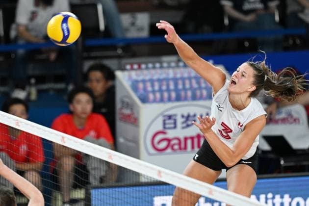 Kiera Van Ryk (CAN), JUNE 14, 2024 - Volleyball : FIVB Volleyball Nations League 2024 Women s Preliminary Round between Canada 0-3 Netherlands at West Japan General Exhibition Center, Fukuoka, Japan. Noxthirdxpartyxsales  (256350212)