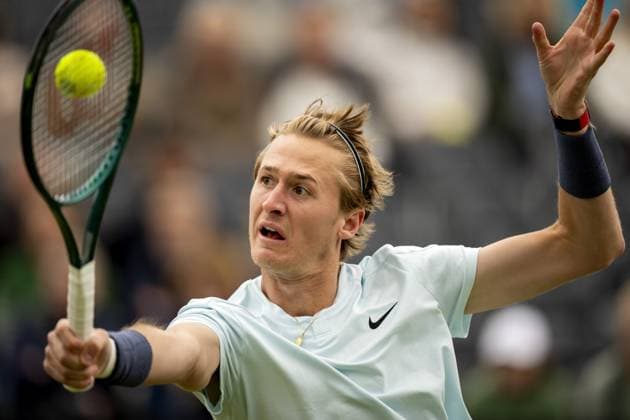 Sport Bilder des Tages ROSMALEN - Sebastian Korda (USA) in action against Tommy Paul (USA) on the seventh day of the Libema Open tennis tournament in Rosmalen. ANP SANDER KONING xVIxANPxSportx xxANPxIVx 501052865 originalFilename: 501052865.jpg