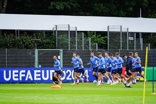 Spieler beim Aufwaermen GER, Training Tschechien, Fussball Europameisterschaft, UEFA EURO, EM, Europameisterschaft,Fussball 2024, 14.06.2024 GER, Training Tschechien, Fussball Europameisterschaft, UEFA Euro 2024, 14.06.2024 Norderstedt Copyright: xEibner-Pressefoto MarcelxvonxFehrnx EP_MFN