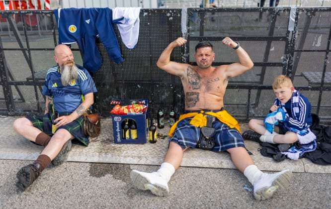 Munich, Germany. 14th Jun 2024. Scotland Fans Germany - Scotland Deutschland - Schottland 14.06.2024