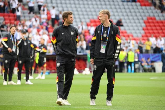 14.06.2024, Fussball, Herren, UEFA Europameisterschaft 2024, Eröffnungsspiel, Gruppe A, Deutschland - Schottland, Maximilan Beier (Deutschland), Thomas Mueller (Deutschland München Allianz Arena Bayern Deutschland (DE) Copyright: xSebastianxBachx
