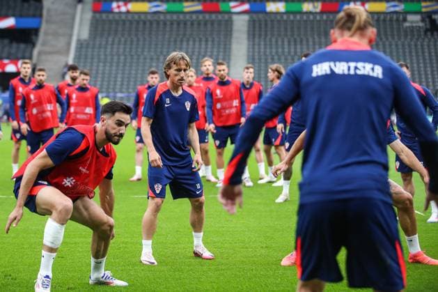 Croatia Training Session And press conference, PK, Pressekonferenz Group B - UEFA EURO, EM, Europameisterschaft,Fussball 2024 BERLIN, GERMANY - JUNE 14: Luka Modric of Croatia during Croatia training session on Olympic Stadium on June 14, 2024 in Berlin, Germany. LukaxStanzl PIXSELL