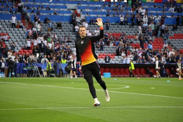 14.06.2024, Fussball, Herren, UEFA Europameisterschaft 2024, Eröffnungsspiel, Gruppe A, Deutschland - Schottland, Manuel Neuer (Deutschland) München Allianz Arena Bayern Deutschland (DE) Copyright: xSebastianxBachx