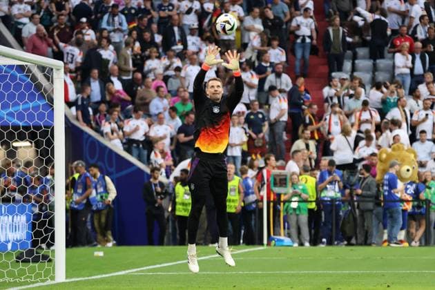14.06.2024, Fussball, Herren, UEFA Europameisterschaft 2024, Eröffnungsspiel, Gruppe A, Deutschland - Schottland, Manuel Neuer (Deutschland) München Allianz Arena Bayern Deutschland (DE) Copyright: xSebastianxBachx