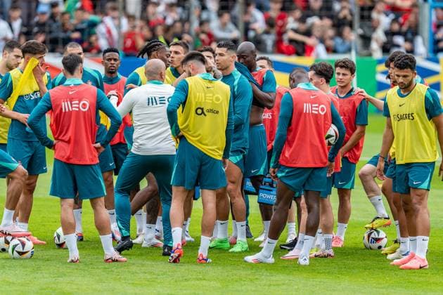 Cristiano Ronaldo Portugal Training EURO2024, Public Training, Oeffentliches Training, Herren, Fussball, 14.06.2024 Portugal Training EURO2024, Public Training, Oeffentliches Training, Herren, Fussball, 14.06.2024 Guetersloh Copyright: xEibner-Pressefoto BahhoxKarax EP_POR