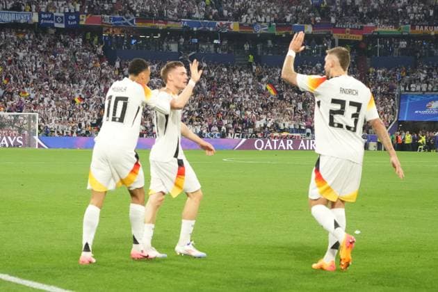 Florian Wirtz (Deutschland Germany, 17) celebrate the goal, Torjubel zum 1:0 - München 14.06.2024: Deutschland vs. Schottland, EURO2024 Eröffnungsspiel, Gruppe A, EM-Arena München