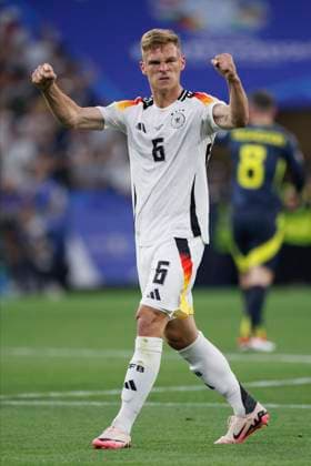 Germany v Scotland: Group A - UEFA EURO, EM, Europameisterschaft,Fussball 2024 Joshua Kimmich of Germany celebrates 1st goal during the UEFA EURO 2024 group stage match between Germany and Scotland at Munich Football Arena on June 14, 2024 in Munich, Germany. Munich Munich Football Arena Germany Germany Copyright: xRichardxSellers Sportsphoto APLx 14040491