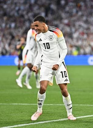 14.06.2024, xscotx, Fussball EM 2024, Deutschland - Schottland, emspor, v.l. Jamal Musiala (Deutsche Fussball Nationalmannschaft DFB) celebrate the goal, Der Torjubel zum 2:0 München
