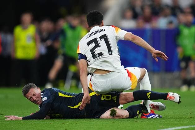 GER: Germany v Scotland. UEFA EURO, EM, Europameisterschaft,Fussball 2024 Ilkay GündoÄüan of Germany and Mcgregor of Scotland during the UEFA Euro 2024 match between Germany and Scotland, Group A, date 1, played at Allianz Arena Stadium on June 14, 2024 in Munich, Germany. kpng Copyright: xBaguxBlancox xPRESSINPHOTOx PS_240614_GER_ESC_136