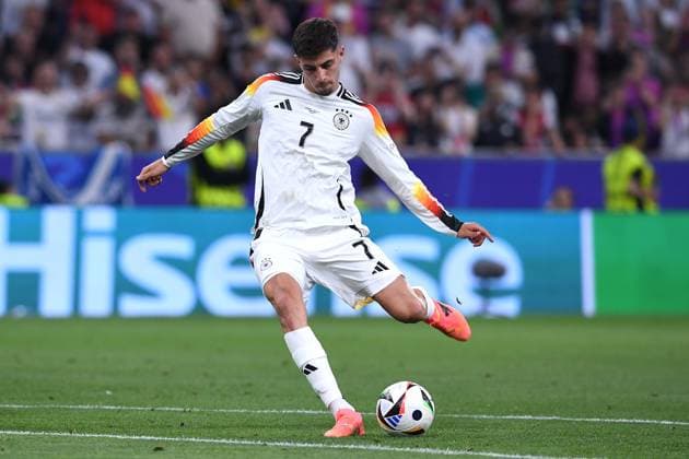 Sport Bilder des Tages Fußball UEFA EURO, EM, Europameisterschaft,Fussball 2024 Gruppenphase 1. Spieltag Eröffnungsspiel Deutschland - Schottland am 14.06.2024 in der München Fußball Arena in München Kai Havertz ( Deutschland )