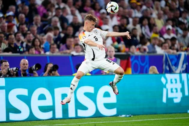 Germany v Scotland: Group A - UEFA EURO, EM, Europameisterschaft,Fussball 2024 Joshua Kimmich right-back of Germany and Bayern Munich controls the ball during the UEFA EURO 2024 group stage match between Germany and Scotland at Munich Football Arena on June 14, 2024 in Munich, Germany. Munich Germany  Copyright: xJosexBretonx originalFilename:breton-germanyv240614_npuAV.jpg