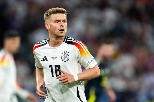 240614 Maximilian Mittelstädt of Germany during the UEFA EURO, EM, Europameisterschaft,Fussball 2024 Football Championship match between Germany and Scotland on June 14, 2024 in Munich. Photo: Mathias Bergeld BILDBYRAN kod MB MB0933 fotboll football soccer fotball fotbolls-em europamästerskap em uefa euro uefa european football championship euro 2024 tyskland germany scotland bbeng skottland Copyright: MATHIASxBERGELD BB240614MB108