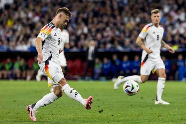 UEFA EURO 2024: Eröffnungsspiel Deutschland - Schottland; 14.06.2024 Joshua Kimmich (Deutschland, 6). UEFA EURO 2024: Eröffnungsspiel Deutschland - Schottland; Munich Football Arena, München am 14.06.2024 Copyright: xBEAUTIFULxSPORTS Wunderlx