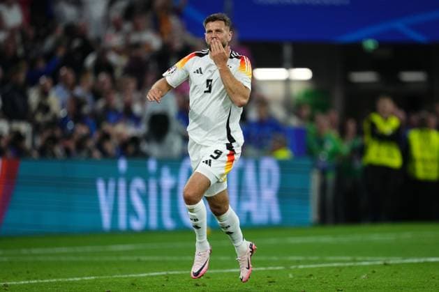 GER: Germany v Scotland. UEFA EURO, EM, Europameisterschaft,Fussball 2024 Niclas Fullkrug of Germany celebrates the 4-0 during the UEFA Euro 2024 match between Germany and Scotland, Group A, date 1, played at Allianz Arena Stadium on June 14, 2024 in Munich, Germany. kpng Copyright: xBaguxBlancox xPRESSINPHOTOx PS_240614_GER_ESC_162
