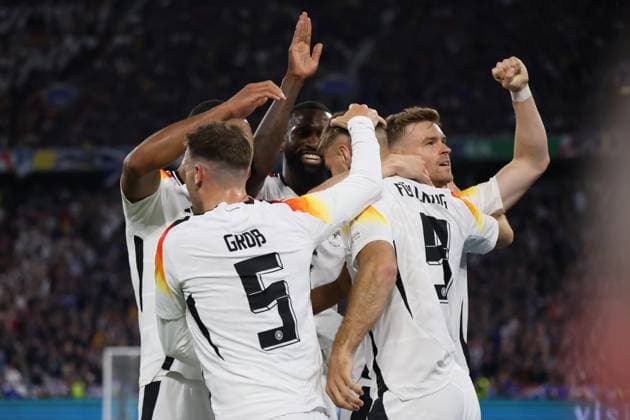 14.06.2024, Fussball, Herren, UEFA Europameisterschaft 2024, Eröffnungsspiel, Gruppe A, Deutschland - Schottland, Torjubel zum 3:0, Torschütze: Niclas Fuellkrug (Deutschland) München Allianz Arena Bayern Deutschland (DE) Copyright: xSebastianxBachx