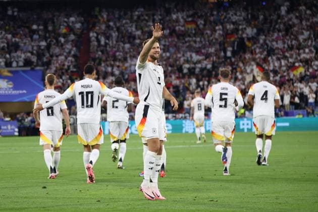 14.06.2024, Fussball, Herren, UEFA Europameisterschaft 2024, Eröffnungsspiel, Gruppe A, Deutschland - Schottland, Torjubel zum 3:0, Torschütze: Niclas Fuellkrug (Deutschland) München Allianz Arena Bayern Deutschland (DE) Copyright: xSebastianxBachx