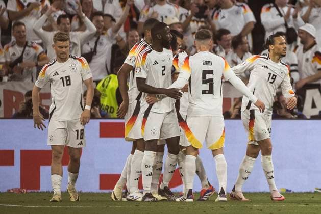 UEFA EURO 2024: Eröffnungsspiel Deutschland - Schottland; 14.06.2024 Jubel nach dem Tor zum 5:1 durch Emre Can (Deutschland, 25). UEFA EURO 2024: Eröffnungsspiel Deutschland - Schottland; Munich Football Arena, München am 14.06.2024 Copyright: xBEAUTIFULxSPORTS Wunderlx