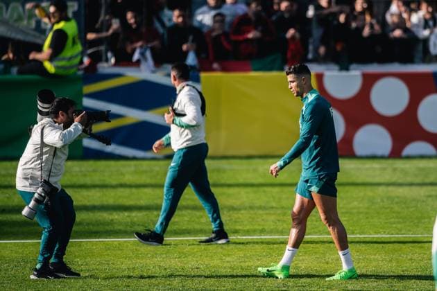 Portugal Public Training Session And press conference, PK, Pressekonferenz - UEFA EURO, EM, Europameisterschaft,Fussball 2024 Cristiano Ronaldo of Portugal is training during the public training session ahead of the UEFA EURO 2024 in Gutersloh, Germany, on June 14, 2024. Gutersloh Germany  Copyright: xHeshamxElsherifx originalFilename:elsherif-notitle240614_npY6p.jpg