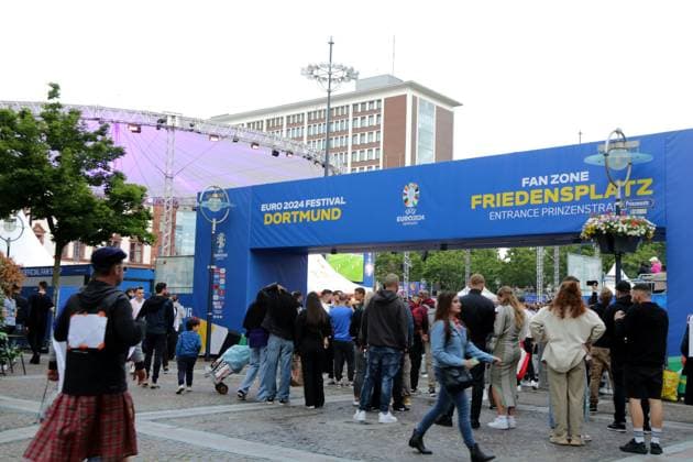 14.06.2024 Dortmund, Fanzone Friedensplatz, Übertragung Eröffnungsspiel UEFA EURO2024 Deutschland gegen Schottland, Endstand 5:1.