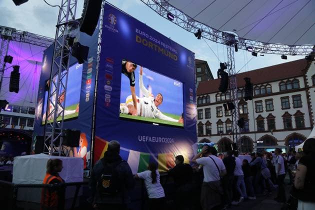 14.06.2024 Dortmund, Fanzone Friedensplatz, Übertragung Eröffnungsspiel UEFA EURO2024 Deutschland gegen Schottland, Endstand 5:1.