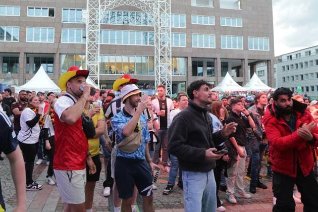 14.06.2024 Dortmund, Fanzone Friedensplatz, Übertragung Eröffnungsspiel UEFA EURO2024 Deutschland gegen Schottland, Endstand 5:1.
