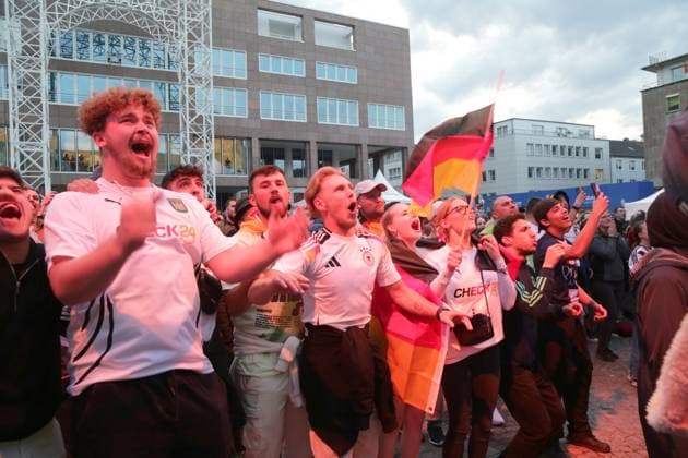 14.06.2024 Dortmund, Fanzone Friedensplatz, Übertragung Eröffnungsspiel UEFA EURO2024 Deutschland gegen Schottland, Endstand 5:1.