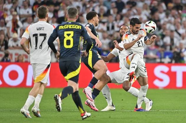 Bild zeigt: Ilkay Gündogan (21, Deutschland), 14.06.2024, München, Fussball, Europameisterschaft, Deutschland - Schottland, EVENT REGULATIONS PROHIBIT ANY USE OF PHOTOGRAPHS AS IMAGE SEQUENCES AND OR QUASI-VIDEO.