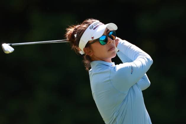 Meijer LPGA, Golf Damen Classic Allison Lee of Los Angeles, California hits from the 13th tee during the second round of the Meijer LPGA Classic for Simply Give golf tournament at Blythefield Country Club in Belmont, MI, USA Friday, June 14, 2024. Belmont Michigan United States  Copyright: xAmyxLemusx originalFilename:lemus-meijerlp240614_npUCU.jpg