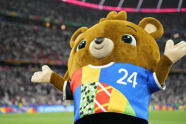 EURO 2024 - Matchday 1: Germany vs. Scotland Euro 2024 Mascot Albaert in action during the EURO 2024 Day 1 opening match between Germany and Scotland on 14 June 2024, at Munich Football Arena, in Munich, Germany Munich Munich Football Arena Germany Copyright: xAlexandraxFechetex DSC0037301