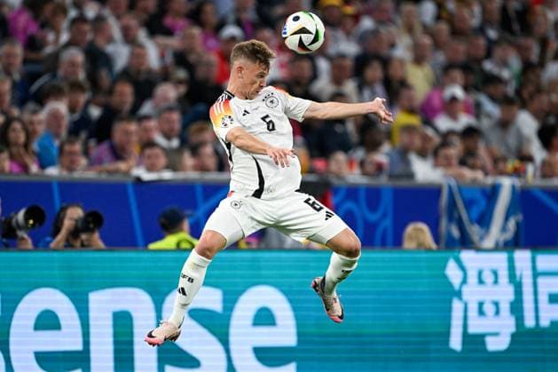 EM 2024: Deutschland - Schottland am 14.06.2024 in der Allianz Arena in München Joshua Kimmich (Deutschland) am Ball.