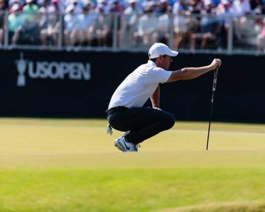 June 14, 2024, Pinehurst, North Carolina, USA: Rory McIlroy of Northern Ireland lines up a putt on the 18th green during Friday s second round for the 124th U.S. Open, June 14, 2024, at Pinehurst Resort & Country Club (Course No. 2) in Pinehurst, North Carolina. Pinehurst USA - ZUMAh97_ 20240614_fap_h97_039 Copyright: xTimothyxL.xHalex