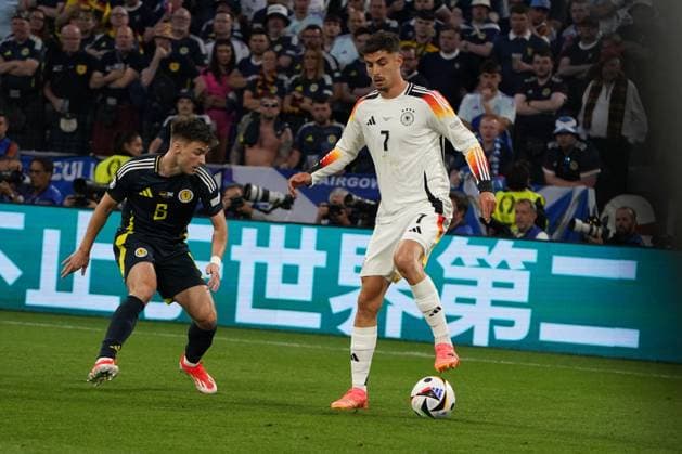 Nationalmannschaft, Fussball, UEFA Euro2024, EM 2024, Allianzarena, München, Deutschland-Schottland Kai Havertz , Deutschland Aktion, Einzelbild