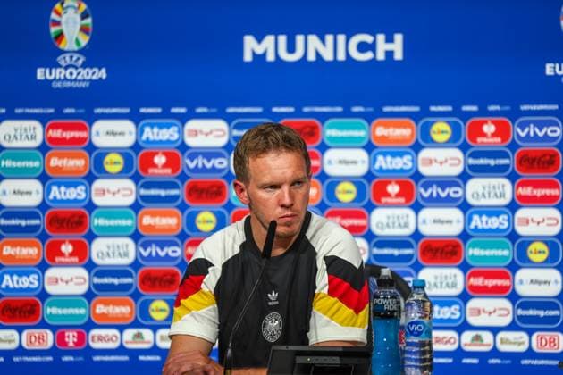 Pressekonferenz mit Julian Nagelsmann (Deutschland, Trainer) , Fussball, UEFA , Europa Meisterschaft, (Gruppe A) 2024, Deutschland vs. Schottland, 14.06.2024, Munich Football Arena, Muenchen, Deutschland Muenchen Munich Football Arena Bayern Deutschland Copyright: xGrantxHubbsx