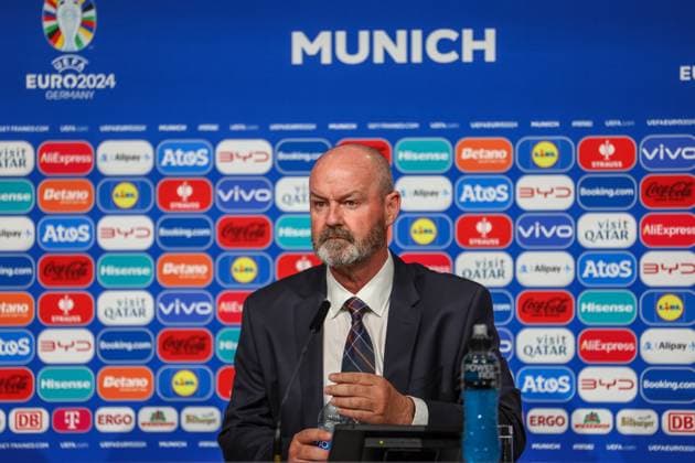 Pressekonferenz mit Steve Clarke (Schottland, Trainer) , Fussball, UEFA , Europa Meisterschaft, (Gruppe A) 2024, Deutschland vs. Schottland, 14.06.2024, Munich Football Arena, Muenchen, Deutschland Muenchen Munich Football Arena Bayern Deutschland Copyright: xGrantxHubbsx
