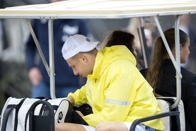 ROSMALEN - Tallon Greekpoor (NED) after his lost semi-final in action against Sebastian Korda (USA) on the eighth day of the Libema Open tennis tournament in Rosmalen. ANP SANDER KONING xVIxANPxSportx xxANPxIVx 501130240 originalFilename: 501130240.jpg