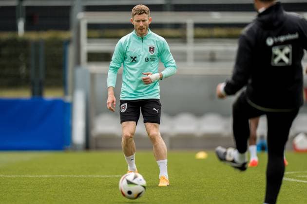 SOCCER - UEFA EURO, EM, Europameisterschaft,Fussball 2024 BERLIN,GERMANY,15.JUN.24 - SOCCER -UEFA EURO 2024, OEFB, Oesterreichischer Fussball-Bund, training. Image shows Florian Kainz (AUT).  GEPAxpictures xJohannesxFriedl