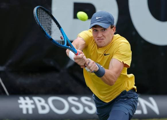 Sport Themen der Woche KW24 Sport Bilder des Tages 14.06.2024, BossOpen 2024, Weissenhof Stuttgart , ATP, Tennis Herren Tour 250, Tennis, Im Bild: Jack Draper (GBR) *** 14 06 2024, BossOpen 2024, Weissenhof Stuttgart , ATP Tour 250, Tennis, Sport, In the picture Jack Draper GBR