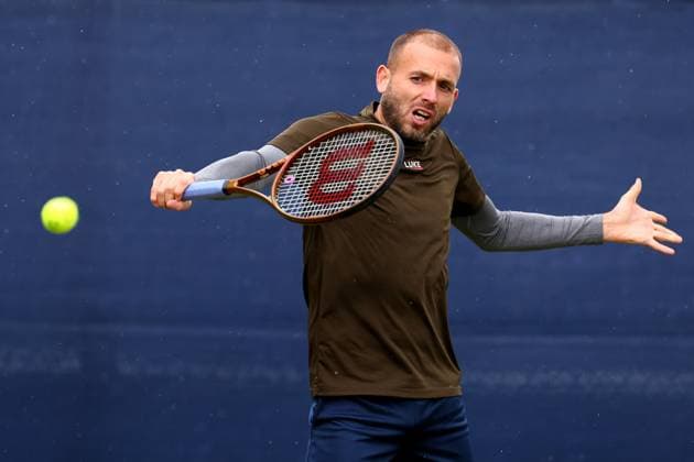 15th June 2024; Lexus Nottingham Tennis Centre, Nottingham, England; Rothesay Nottingham Open, Day 6; Daniel Evans during his practice session before his match with Charles Broom  ActionPlus12654631 ShaunxBrooks