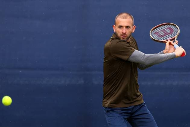 15th June 2024; Lexus Nottingham Tennis Centre, Nottingham, England; Rothesay Nottingham Open, Day 6; Daniel Evans during his practice session before his match with Charles Broom  ActionPlus12654632 ShaunxBrooks
